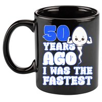 50th Birthday 50 Years Ago I Was The Fastest 11oz C Handle Ceramic Mug