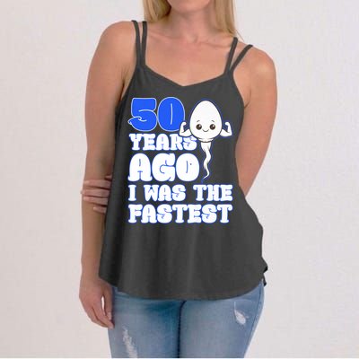 50th Birthday 50 Years Ago I Was The Fastest Women's Strappy Tank
