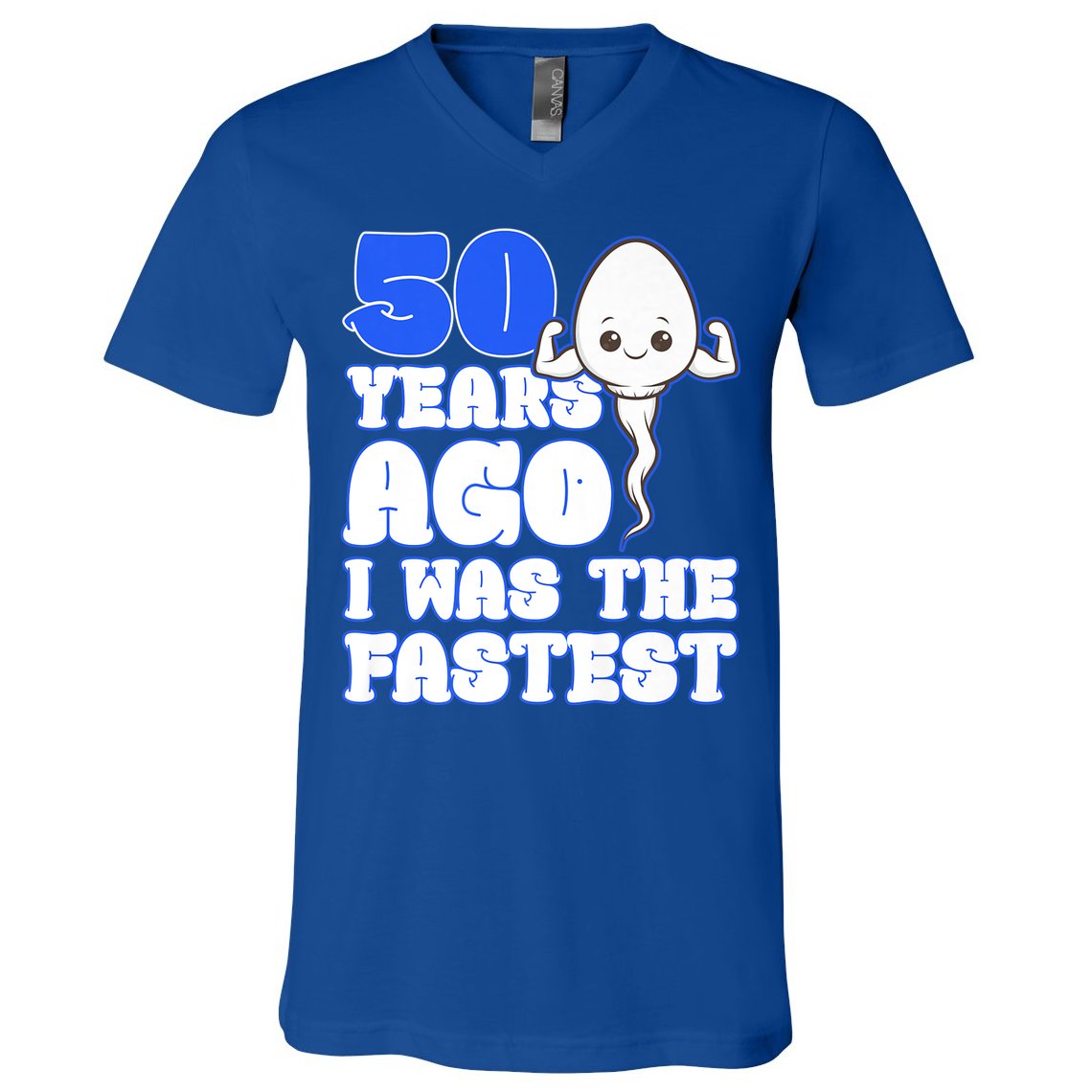 50th Birthday 50 Years Ago I Was The Fastest V-Neck T-Shirt