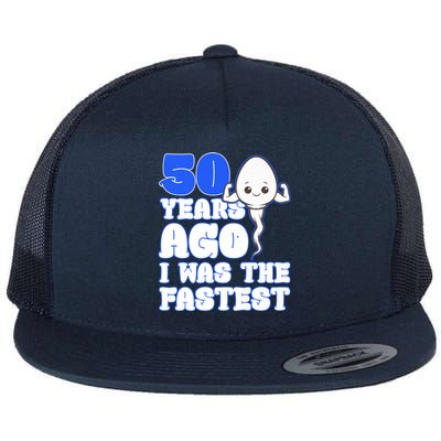 50th Birthday 50 Years Ago I Was The Fastest Flat Bill Trucker Hat