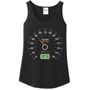 50th Birthday 50th Speedometer Born In 1973 Ladies Essential Tank