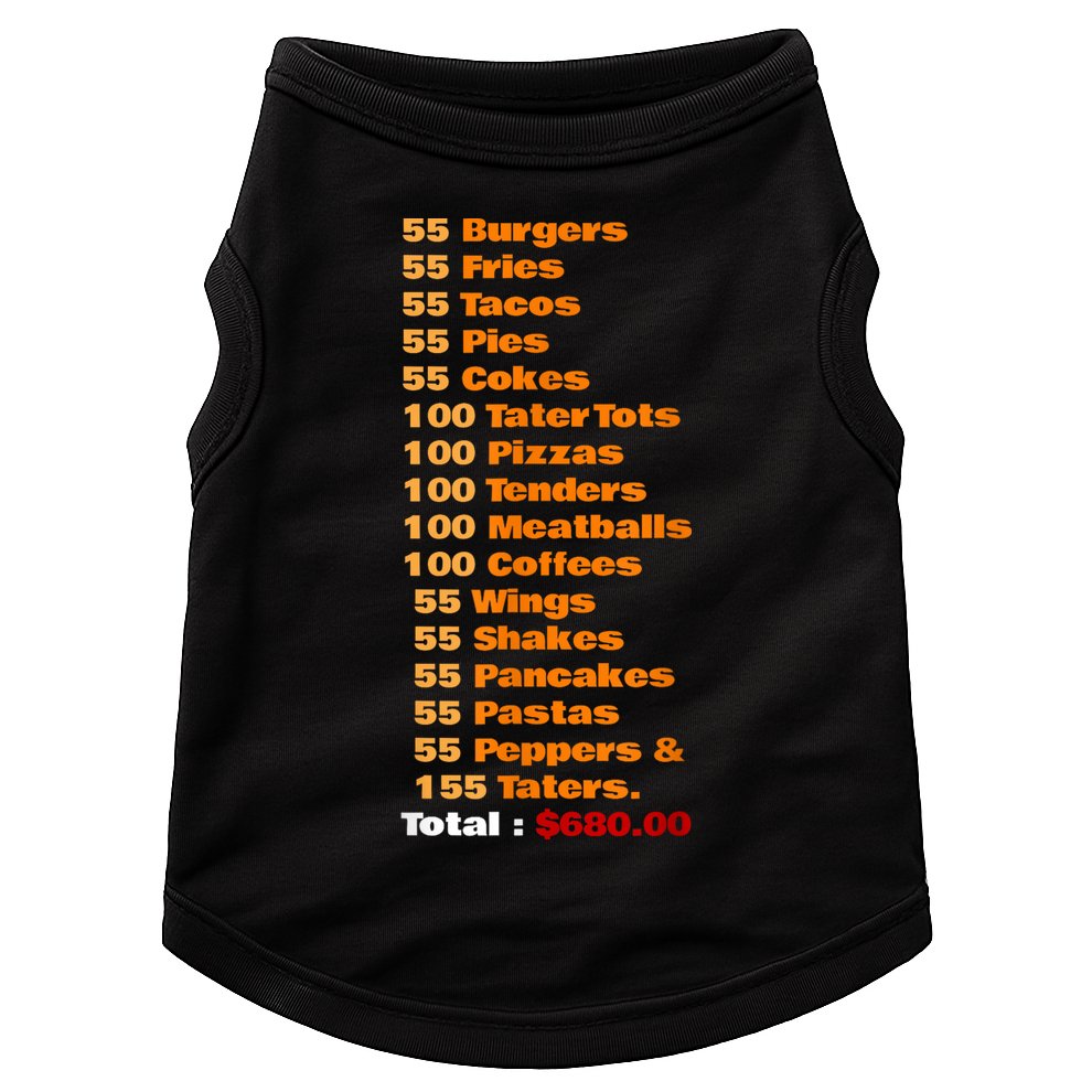 55 Burgers 55 Shakes 55 Fries Think You Should Leave Funny Doggie Tank