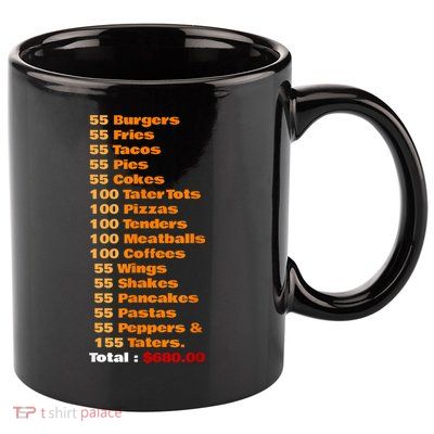 55 Burgers 55 Shakes 55 Fries Think You Should Leave Funny 11oz C Handle Ceramic Mug