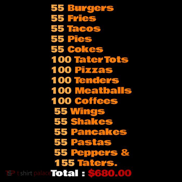 55 Burgers 55 Shakes 55 Fries Think You Should Leave Funny Poster