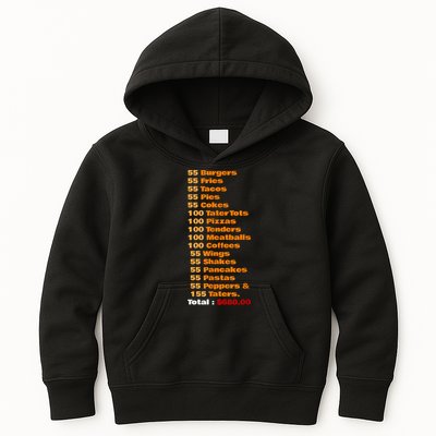 55 Burgers 55 Shakes 55 Fries Think You Should Leave Funny Kids Hoodie