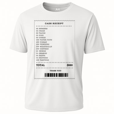 55 Burgers 55 Fries I Think You Should Leave Receipt Design Performance Shirt