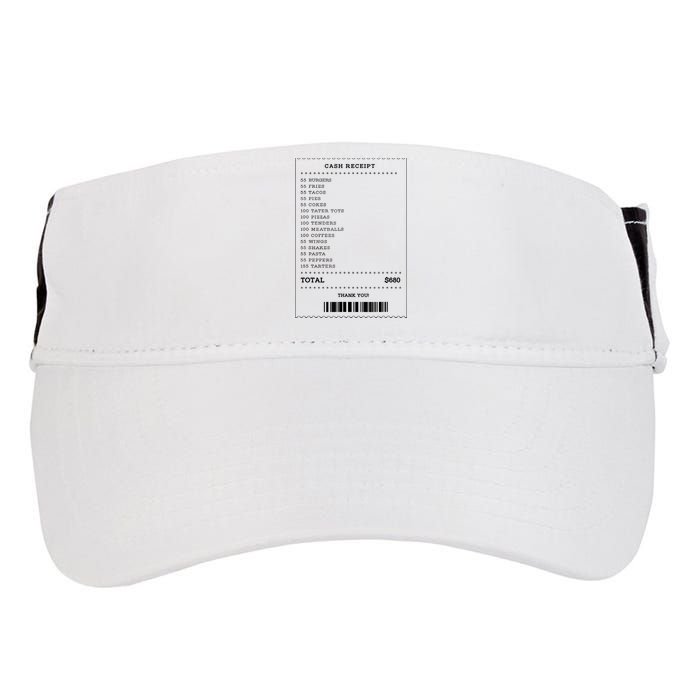 55 Burgers 55 Fries I Think You Should Leave Receipt Design Adult Drive Performance Visor