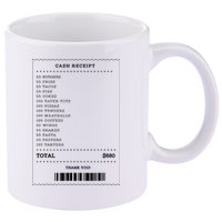 55 Burgers 55 Fries I Think You Should Leave Receipt Design 11oz C Handle Ceramic Mug