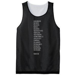 55 Burgers 55 Fries ITYSL Mesh Reversible Basketball Jersey Tank