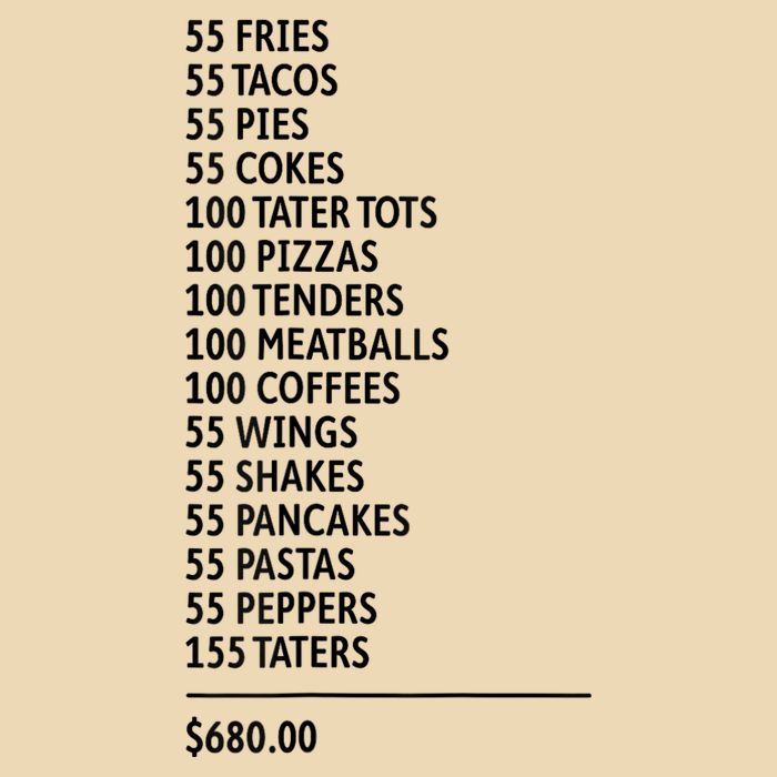 55 Burgers 55 Fries Drawstring Bag