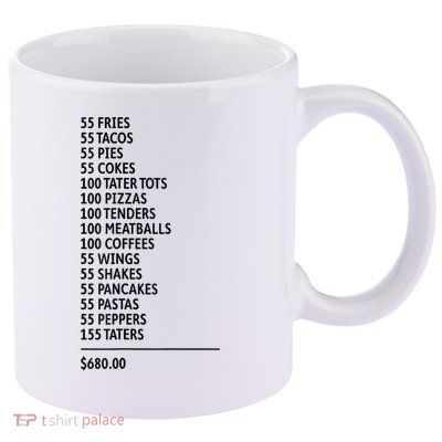 55 Burgers 55 Fries 11oz C Handle Ceramic Mug