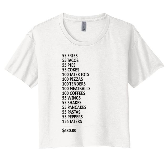 55 Burgers 55 Fries Crop Top