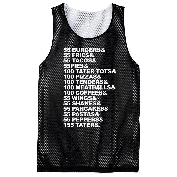 55 Burgers 55 Fries I Think You Should Leave Mesh Reversible Basketball Jersey Tank