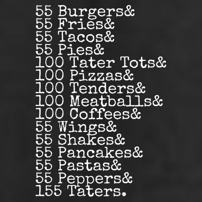 55 Burgers 55 Fries I Think You Should Leave Funny Sweatshirt 7 Panel Mesh Trucker Snapback Hat