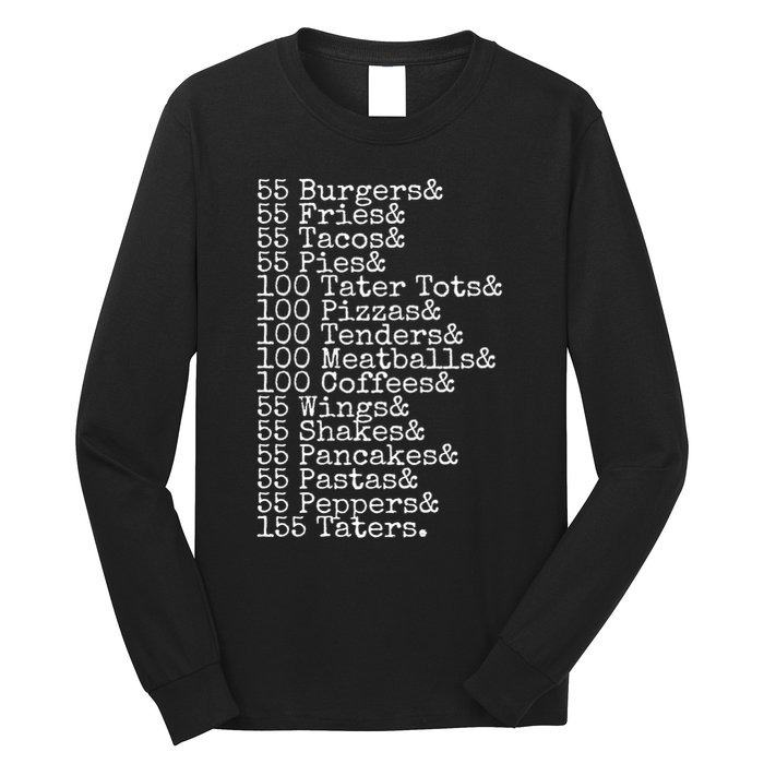 55 Burgers 55 Fries I Think You Should Leave Funny Sweatshirt Long Sleeve Shirt