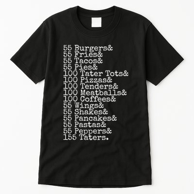 55 Burgers 55 Fries I Think You Should Leave Funny Sweatshirt Tall T-Shirt
