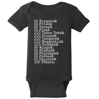 55 Burgers 55 Fries I Think You Should Leave Funny Sweatshirt Baby Bodysuit