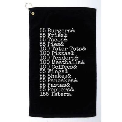 55 Burgers 55 Fries I Think You Should Leave Funny Sweatshirt Golf Towel