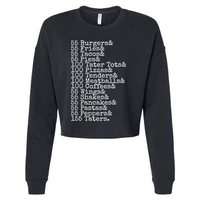 55 Burgers 55 Fries I Think You Should Leave Funny Sweatshirt Cropped Pullover Crew