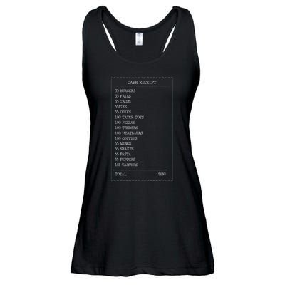 55 Burgers 55 Fries I Think You Should Leave Receipt Design Ladies Essential Flowy Tank