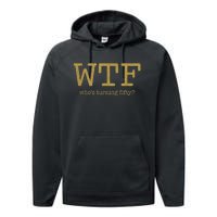 50th Birthday 50 Years Old - WTF Who's Turning Fifty Performance Fleece Hoodie