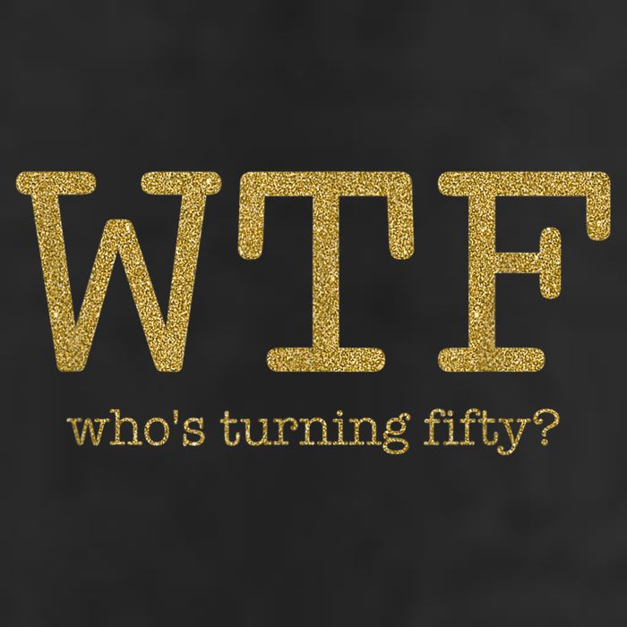 50th Birthday 50 Years Old - WTF Who's Turning Fifty Golf Towel
