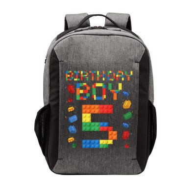 5th Birthday 5 Years Old Block Building Gift Vector Backpack