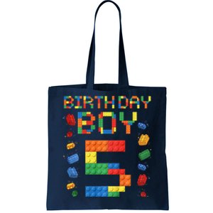 5th Birthday 5 Years Old Block Building Gift Tote Bag