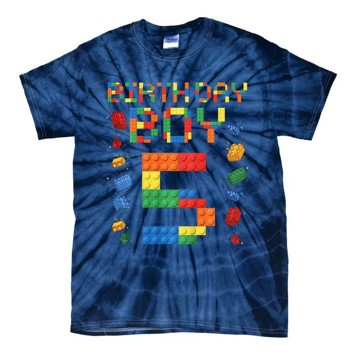 5th Birthday 5 Years Old Block Building Gift Tie-Dye T-Shirt