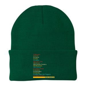 55 Burgers 55 Fries 55 Tacos 55 Pies 55 Cokes Funny Apparel Knit Cap Winter Beanie