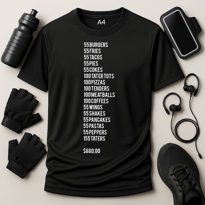 55 Burgers 55 Fries ITYSL Cooling Performance Crew T-Shirt