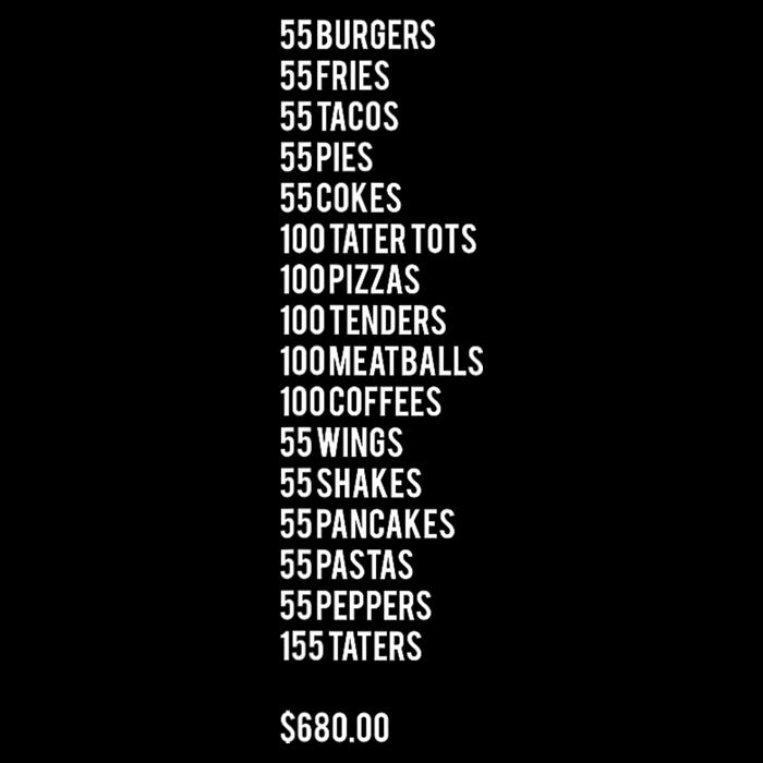 55 Burgers 55 Fries ITYSL Cooling Performance Crew T-Shirt