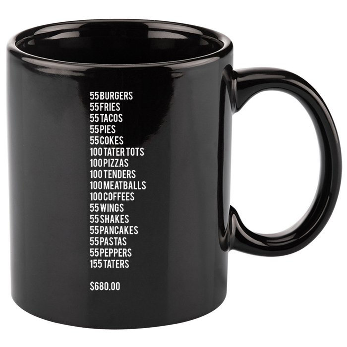 55 Burgers 55 Fries ITYSL 11oz C Handle Ceramic Mug