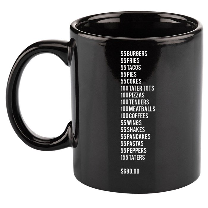 55 Burgers 55 Fries ITYSL 11oz C Handle Ceramic Mug