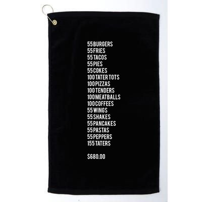 55 Burgers 55 Fries ITYSL Golf Towel