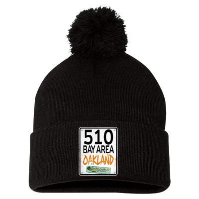 510 Bay Area Oakland California Pom Pom 12in Knit Beanie