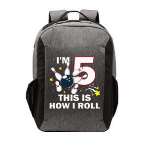 5th Birthday Bowling Im 5 This Is How I Roll Vector Backpack