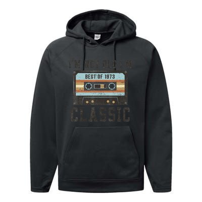 50 Birthday Best of 1973 50th Birthday BDay Performance Fleece Hoodie