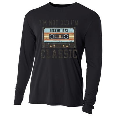 50 Birthday Best of 1973 50th Birthday BDay Cooling Performance Long Sleeve Crew