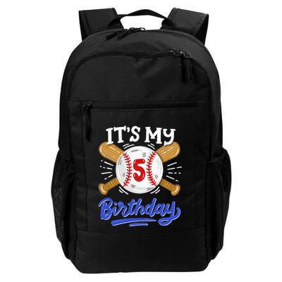 5th Baseball Birthday Party Sport Fan 5 Years Old Backpack