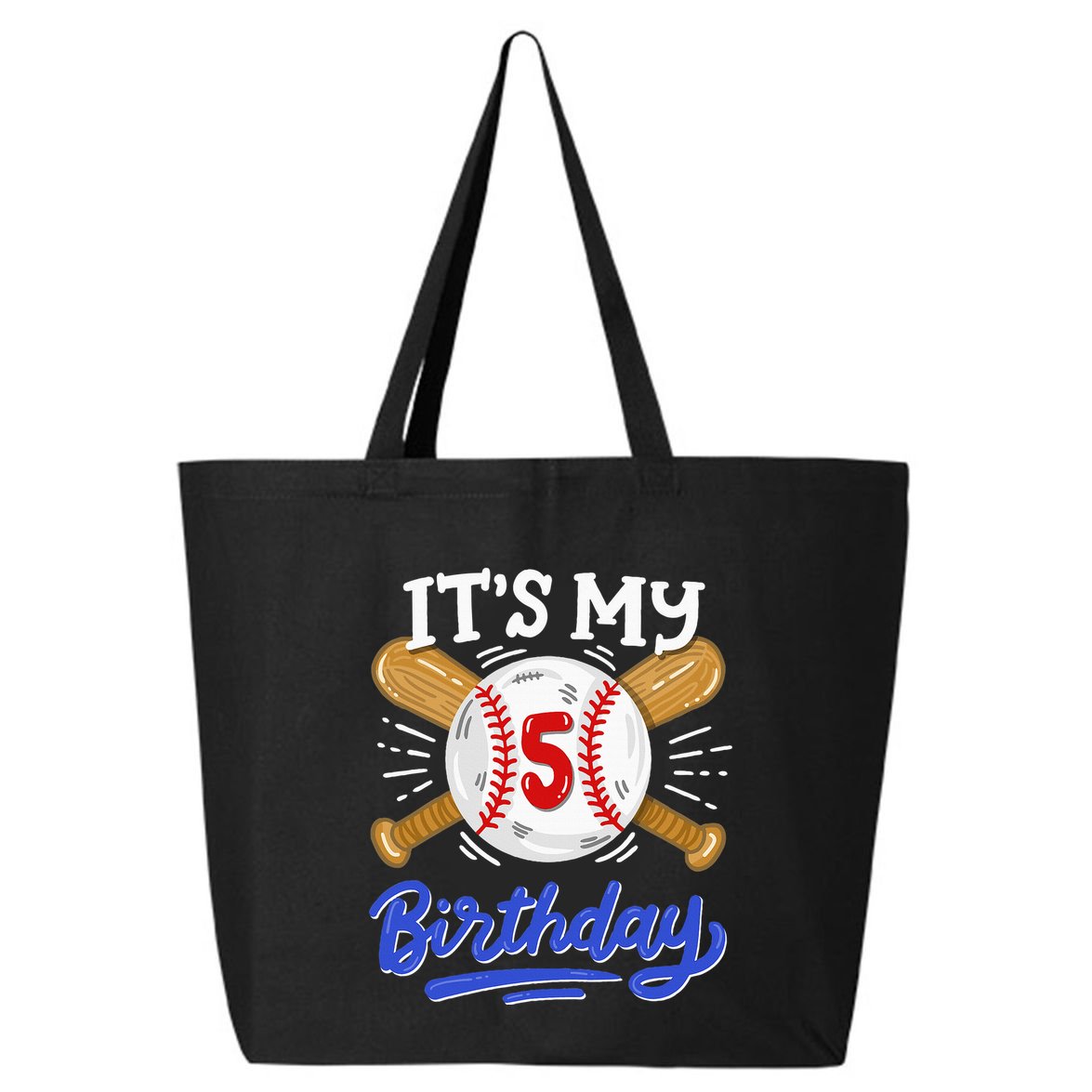 5th Baseball Birthday Party Sport Fan 5 Years Old 25L Jumbo Tote