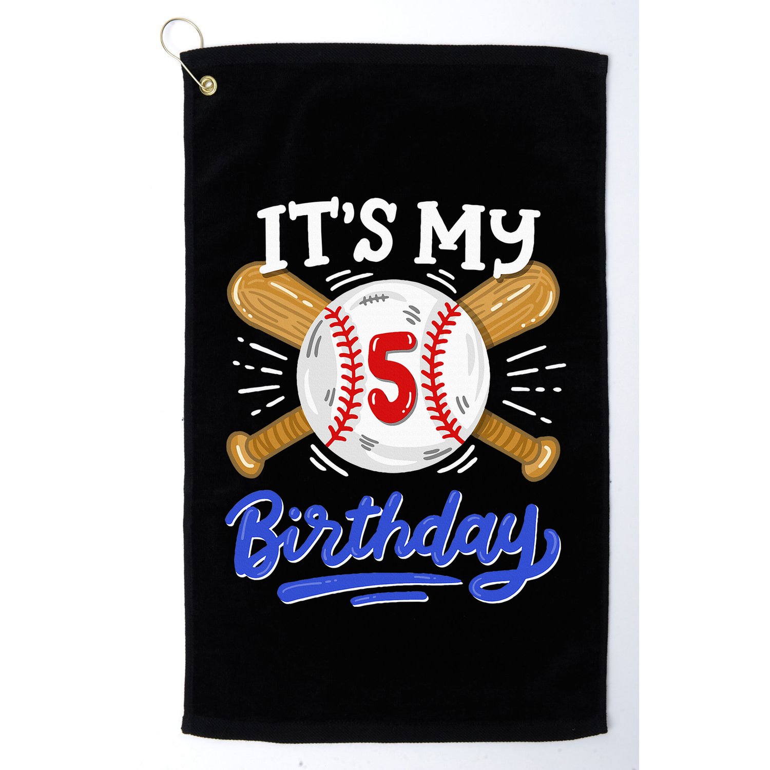 5th Baseball Birthday Party Sport Fan 5 Years Old Golf Towel