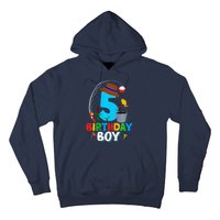 5th Birthday Boy Fishing Fish Bday Party Decorations Hoodie