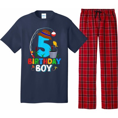 5th Birthday Boy Fishing Fish Bday Party Decorations Pajama Set