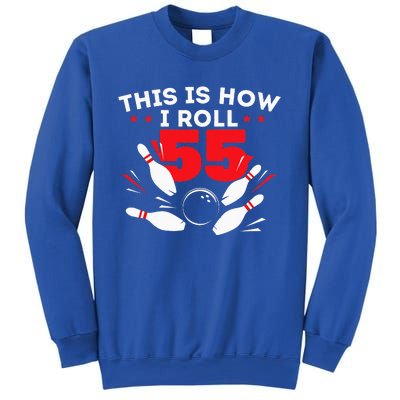 55th Birthday Bowling Lover 55 Years Old Bday Sweatshirt