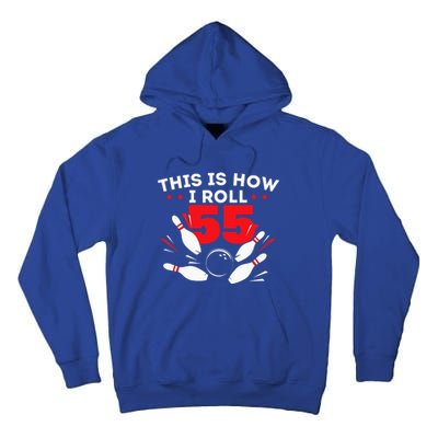 55th Birthday Bowling Lover 55 Years Old Bday Tall Hoodie