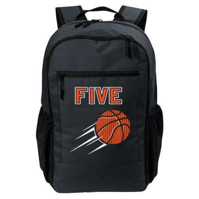 5th Birthday Basketball Party Jersey 5 Years Old Daily Commute Backpack