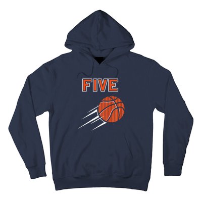 5th Birthday Basketball Party Jersey 5 Years Old Hoodie