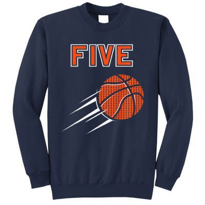 5th Birthday Basketball Party Jersey 5 Years Old Sweatshirt