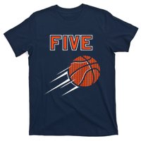 5th Birthday Basketball Party Jersey 5 Years Old T-Shirt